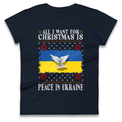 peace in ukraine womens t shirt
