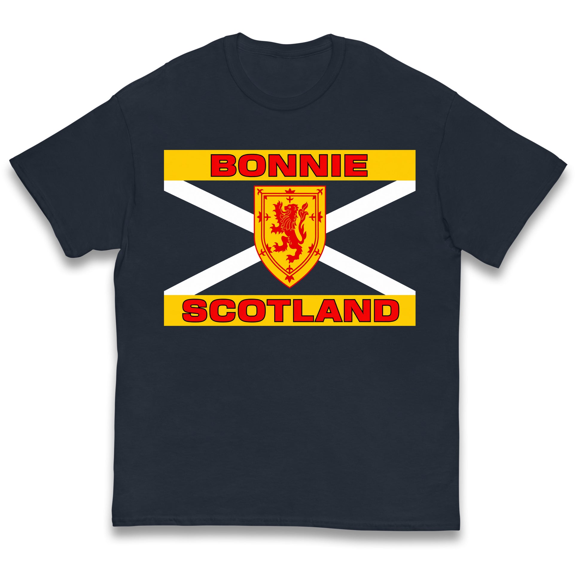 Bonnie Scotland Football Flag Kids T Shirt