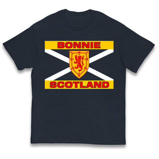 Bonnie Scotland Football Flag Kids T Shirt