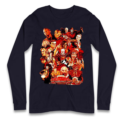 Horror Characters Halloween Long Sleeve T Shirt