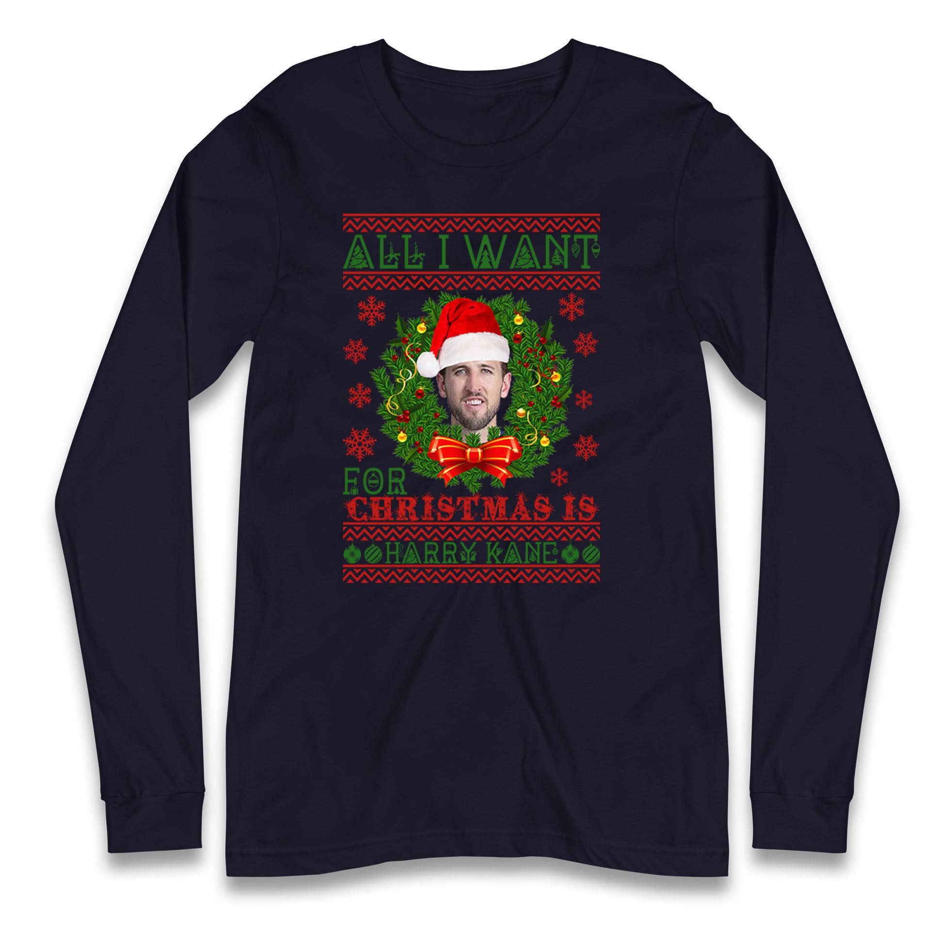 harry kane christmas long sleeve t shirt