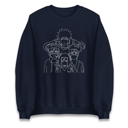 Naruto Shippuden Sweatshirt Minato Namikaze Kakashi Hatake Obito Uchiha Rin Nohara Top