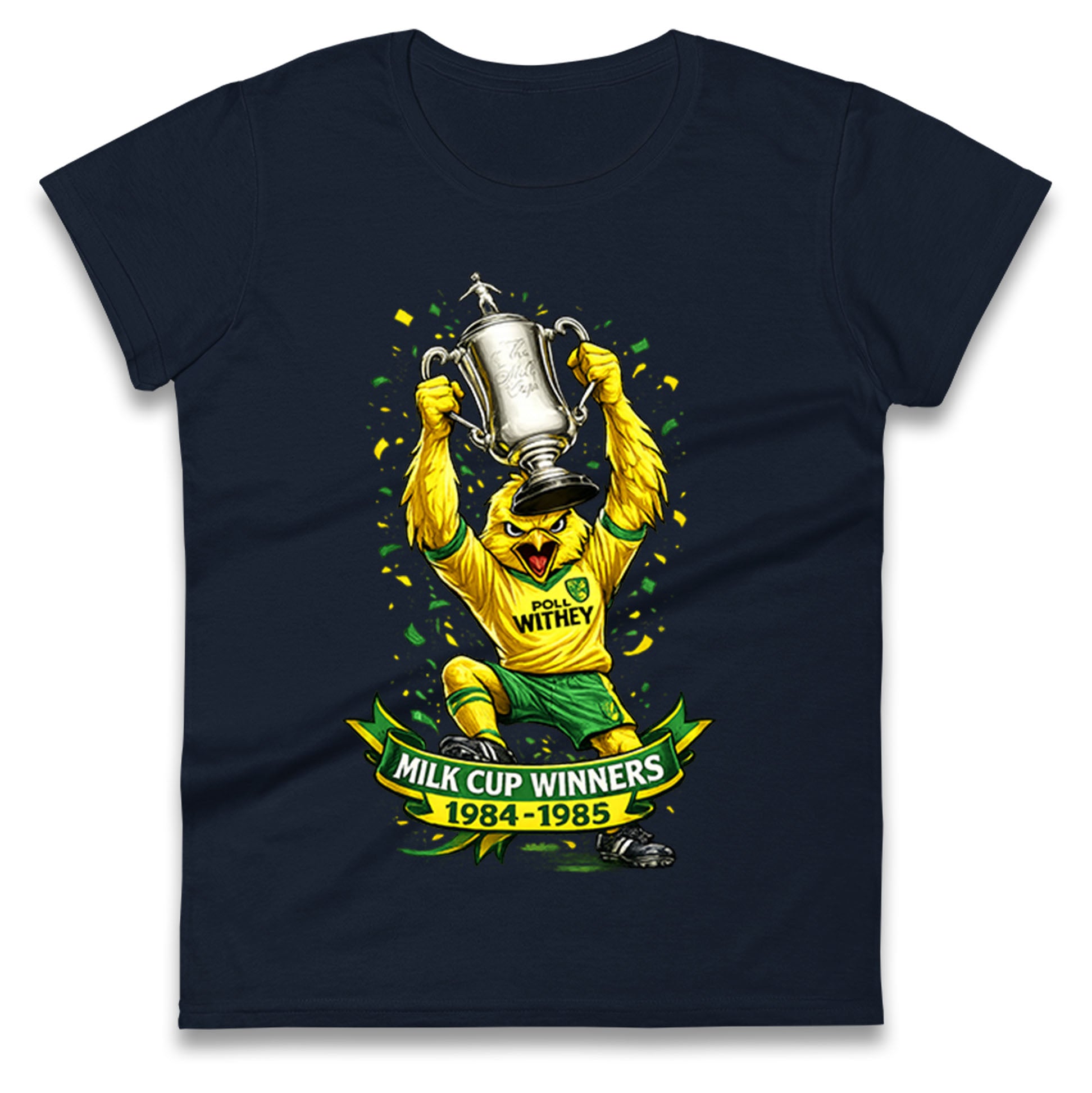 Norwich City Milk Cup Winners Ladies T Shirt