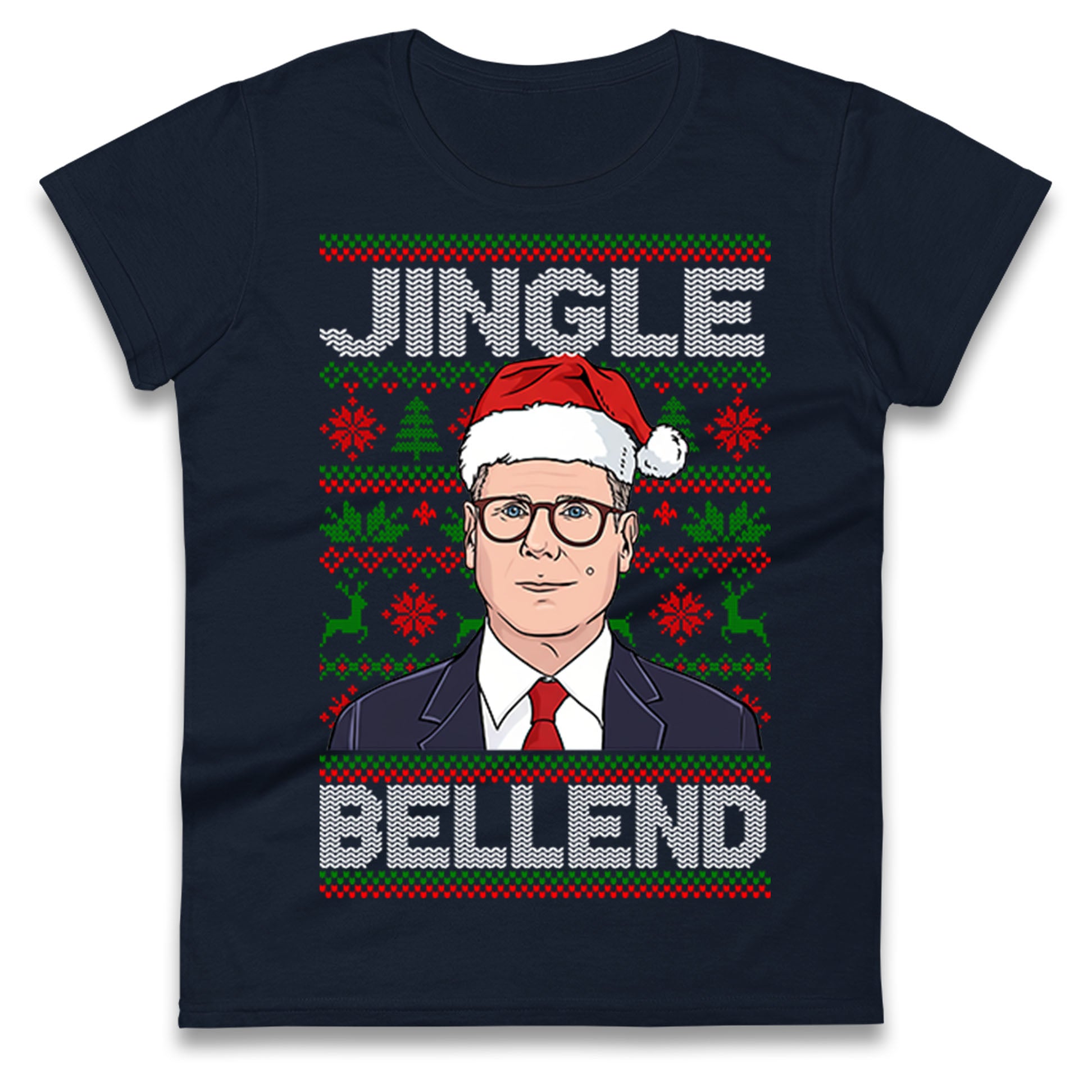 Keir Starmer Jingle Bell End Christmas Ladies Shirt
