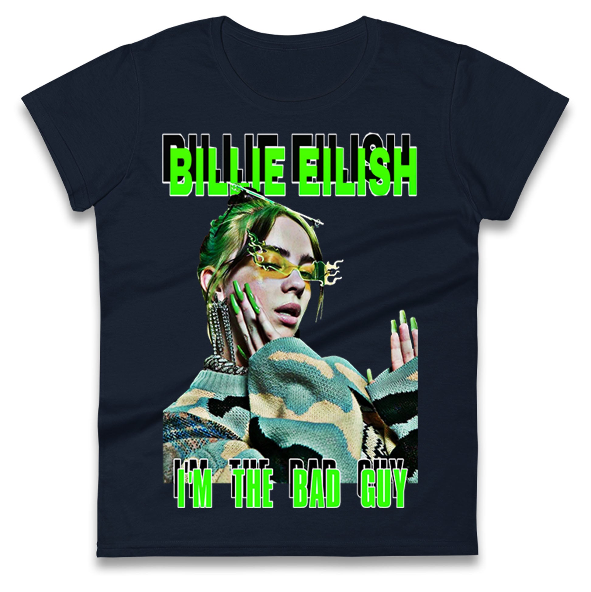 Billie Eilish Singer Ladies T Shirt