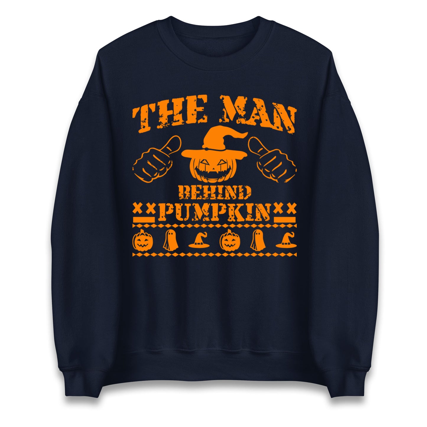 The Man Behind Pumpkin Halloween Unisex Sweatshirt