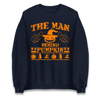 The Man Behind Pumpkin Halloween Unisex Sweatshirt