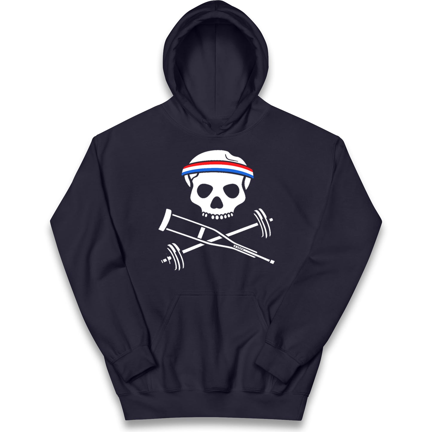 Johnny Knoxville Crutch Barbell and Bones Kids Hoodie