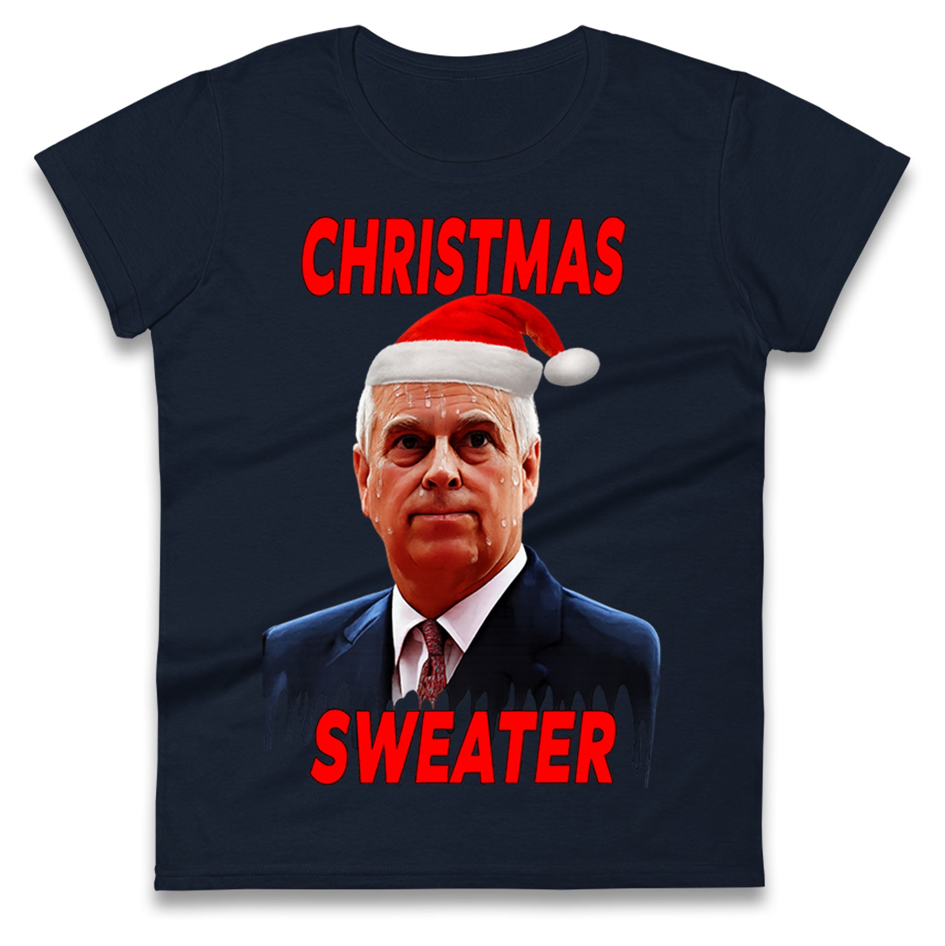Prince Andrew Christmas Ladies T Shirt