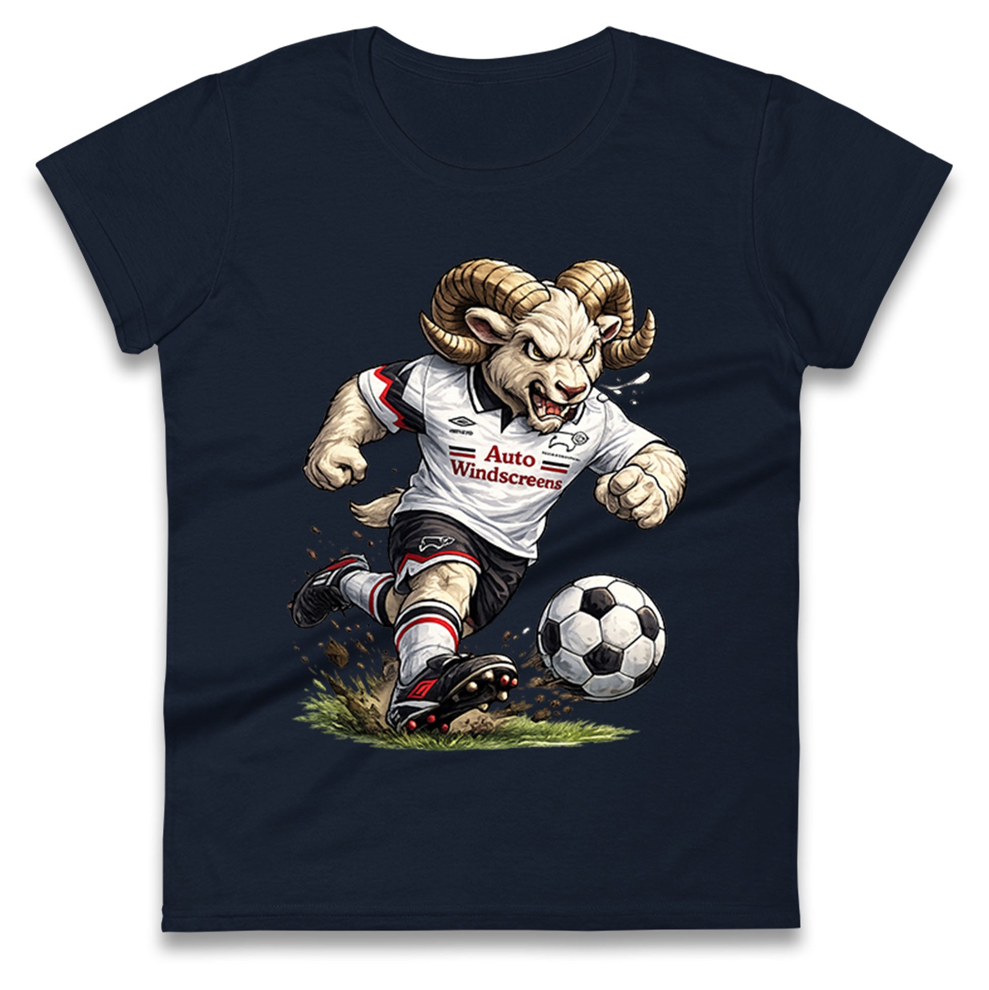 Old School Derby County Ladies T Shirt