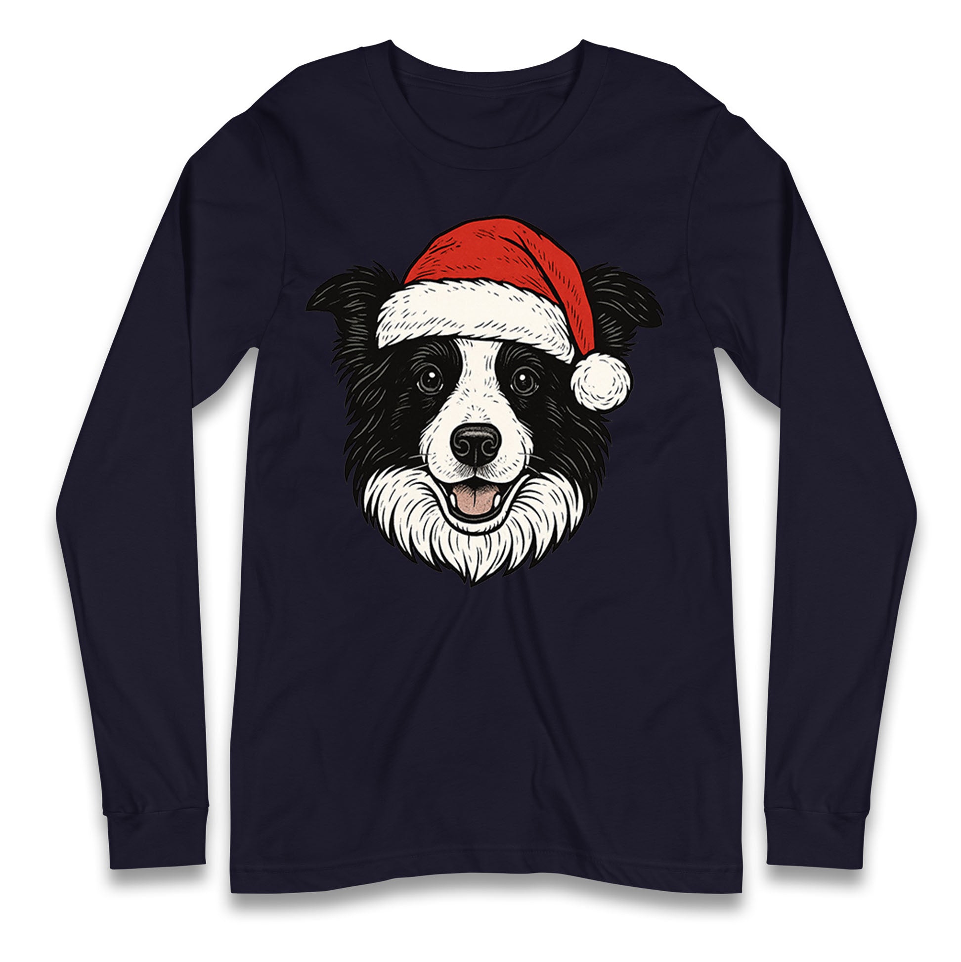 Border Collie Christmas Longsleeve T Shirt