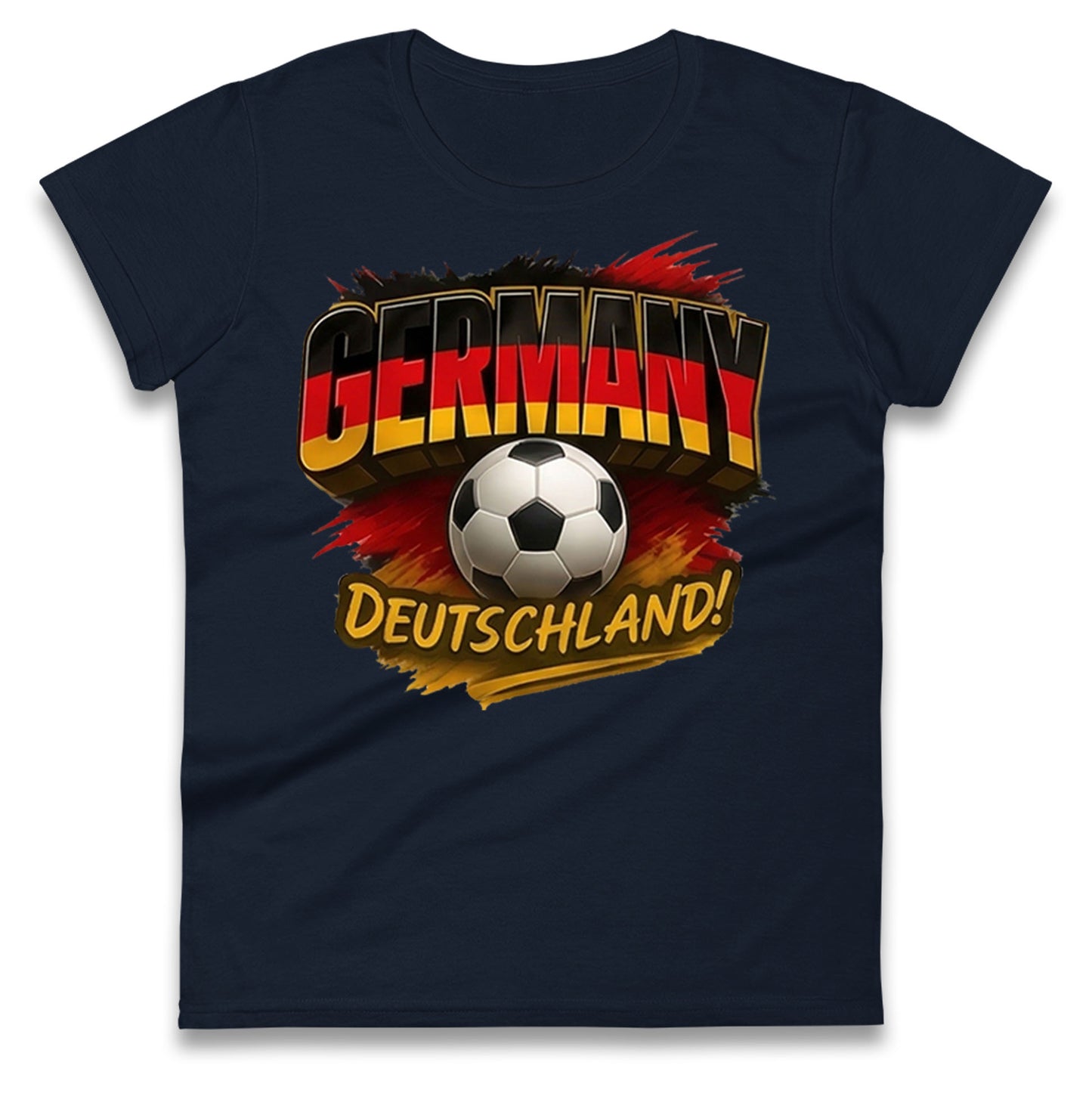 Germany Retro World Cup Ladies T Shirt
