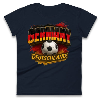 Germany Retro World Cup Ladies T Shirt
