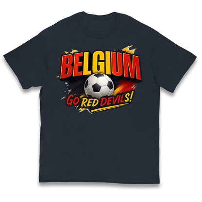 Belgium Retro Football Kids T Shirt 