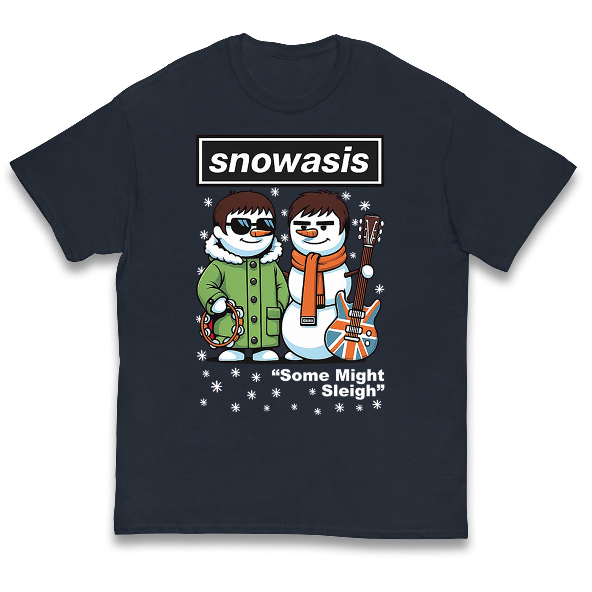 Snowasis Might Sleigh Xmas Music Band  Kids T Shirt