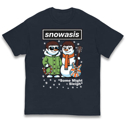 Snowasis Might Sleigh Xmas Music Band  Kids T Shirt