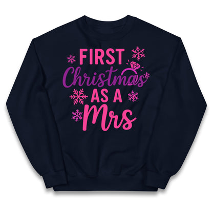 First Christmas As A Mrs Kids Jumper