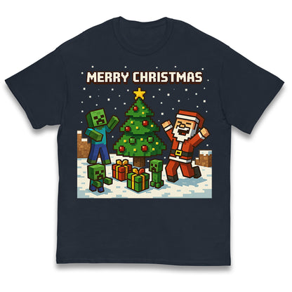 Minecraft Christmas Kids T Shirt 