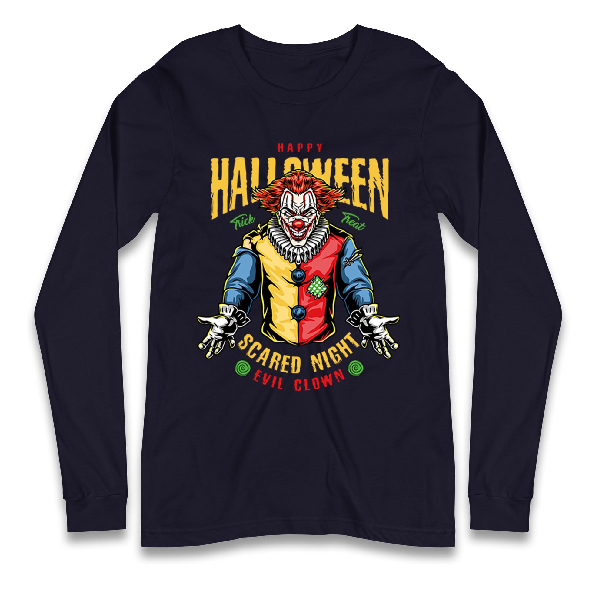 Halloween Clown Longsleeve T Shirt