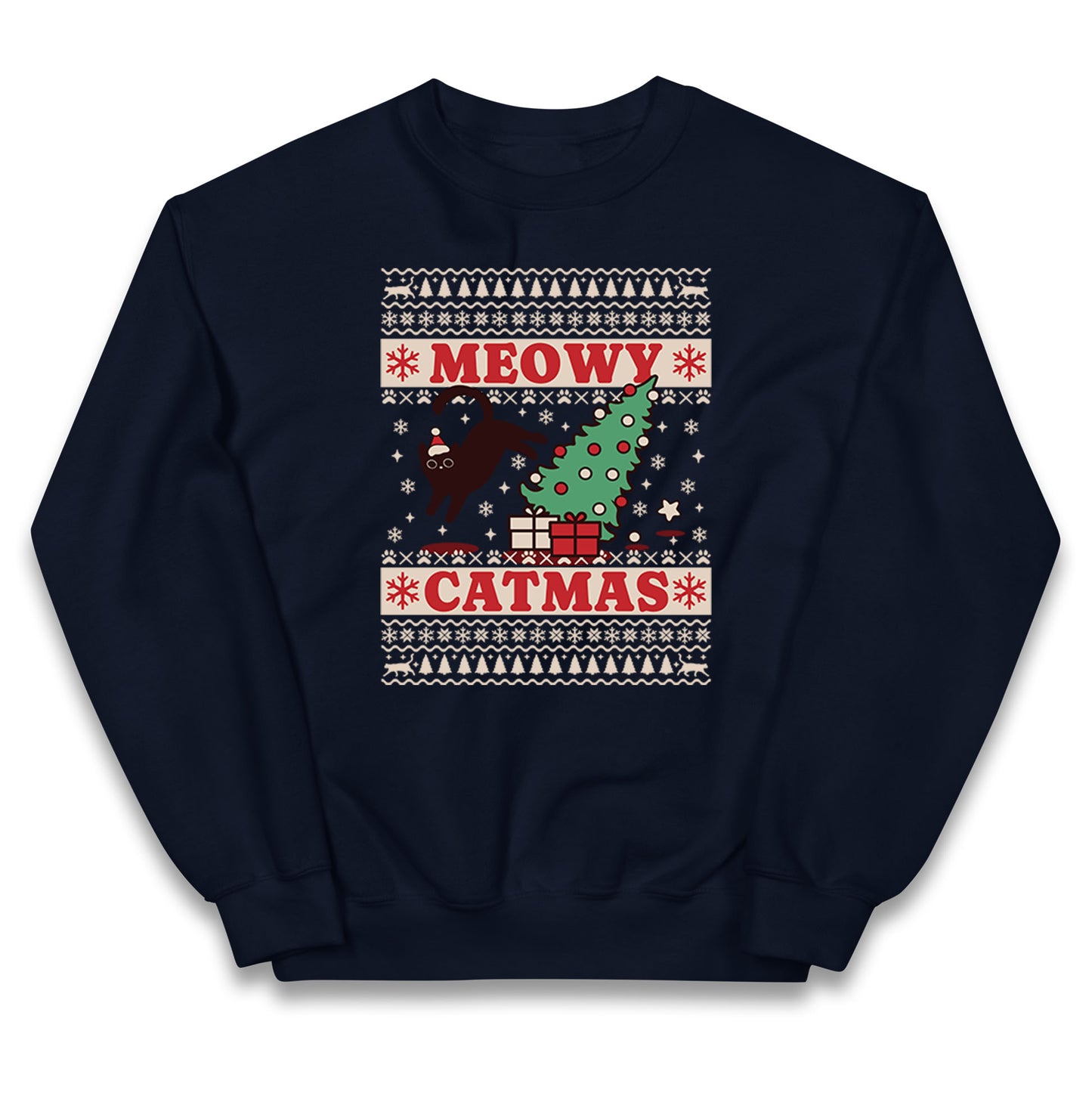 Christmas Cat Kids Jumper