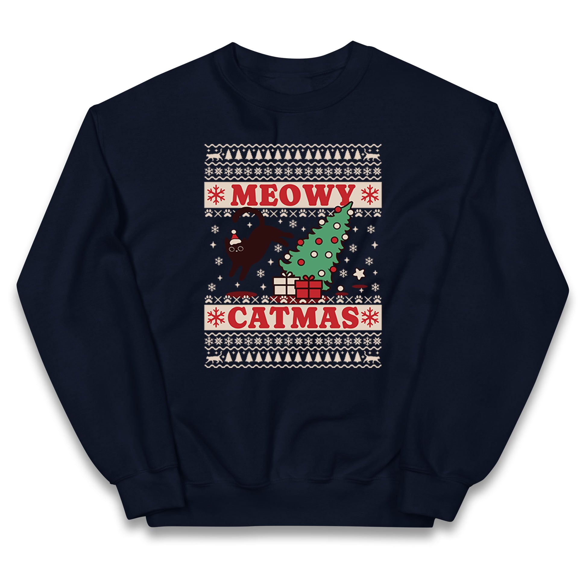 Christmas Cat Kids Jumper