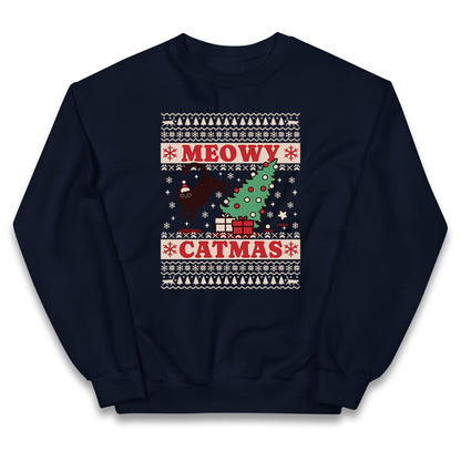 Christmas Cat Kids Jumper