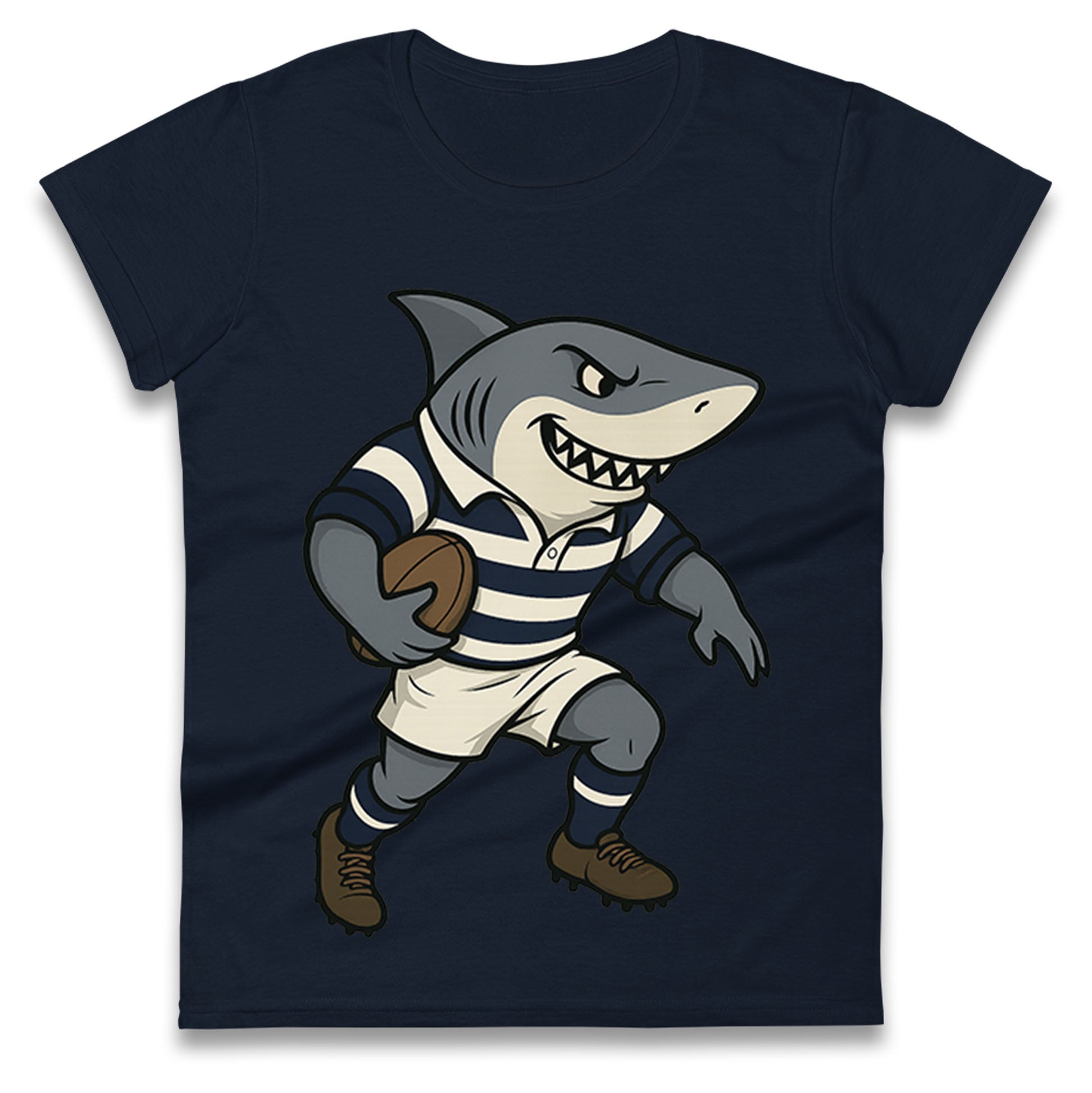 Retro Sale Sharks Rugby Union Ladies T Shirt 