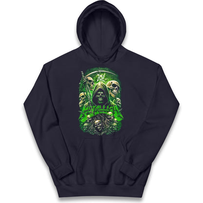 Metallica Green Skulls Kids Hoodie