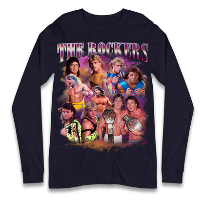 Retro The Rockers Bootleg Wrestling Long Sleeve T Shirt