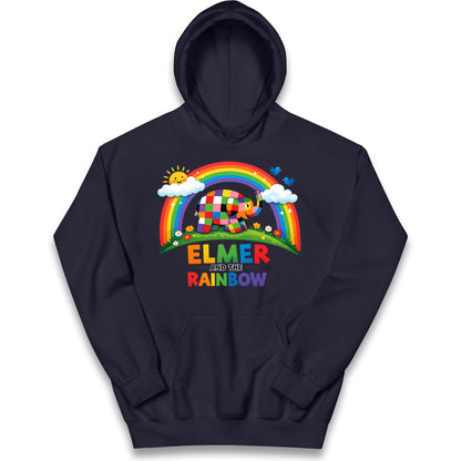 Elmer And The Rainbow Kids Hoodie