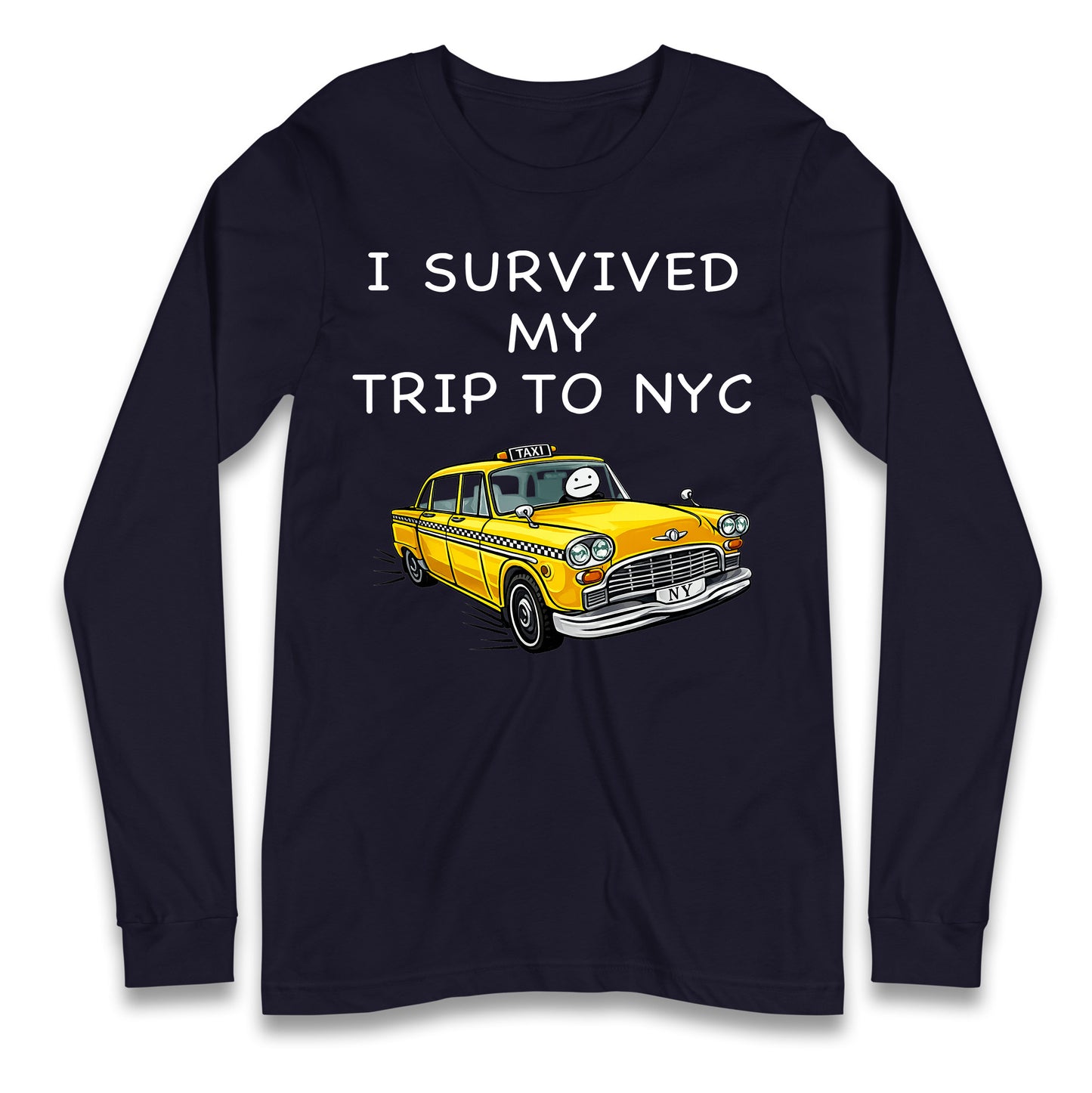 I Survived My Trip To NYC Yellow Taxi Longsleeve Tee