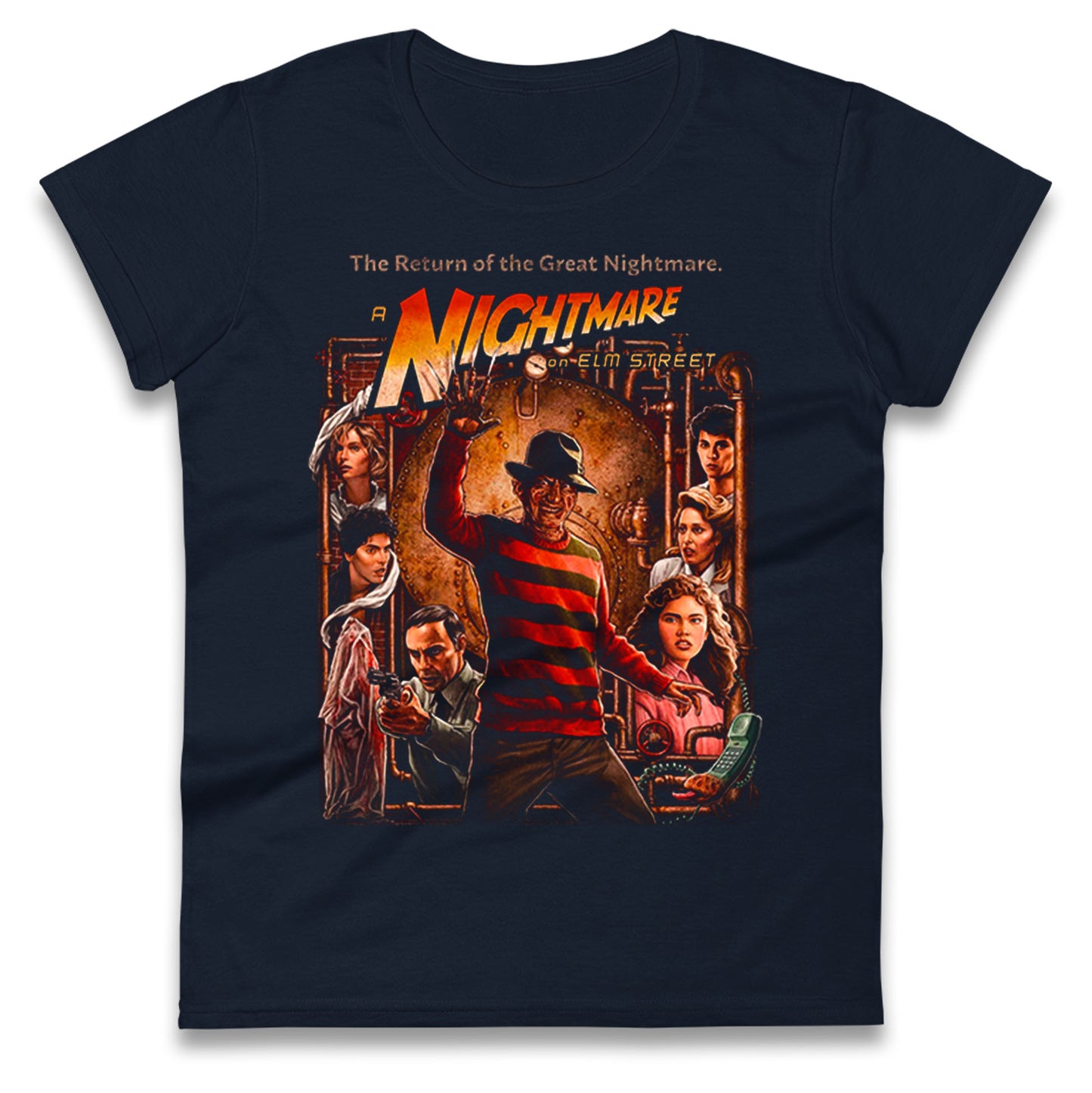 1 2 Freddy's Coming For You Ladies T Shirt