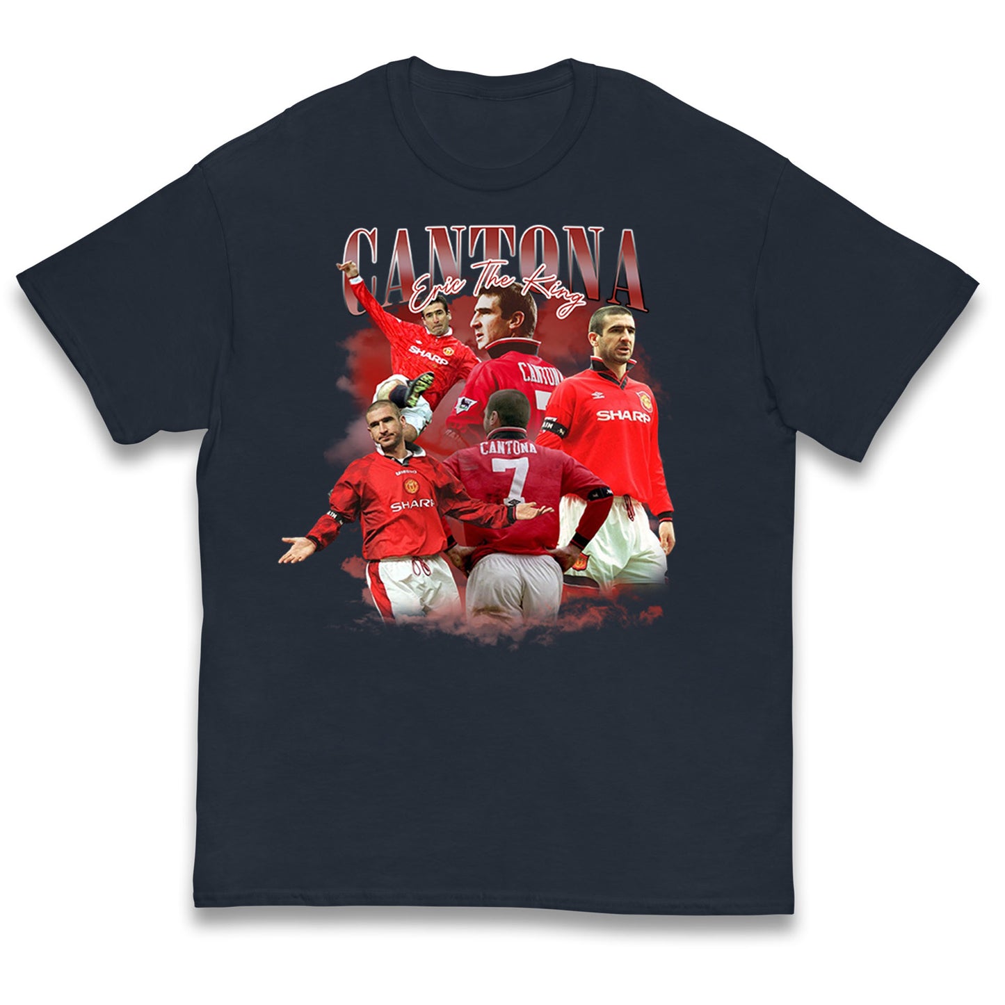 Retro Cantona Bootleg Football Kids T Shirt