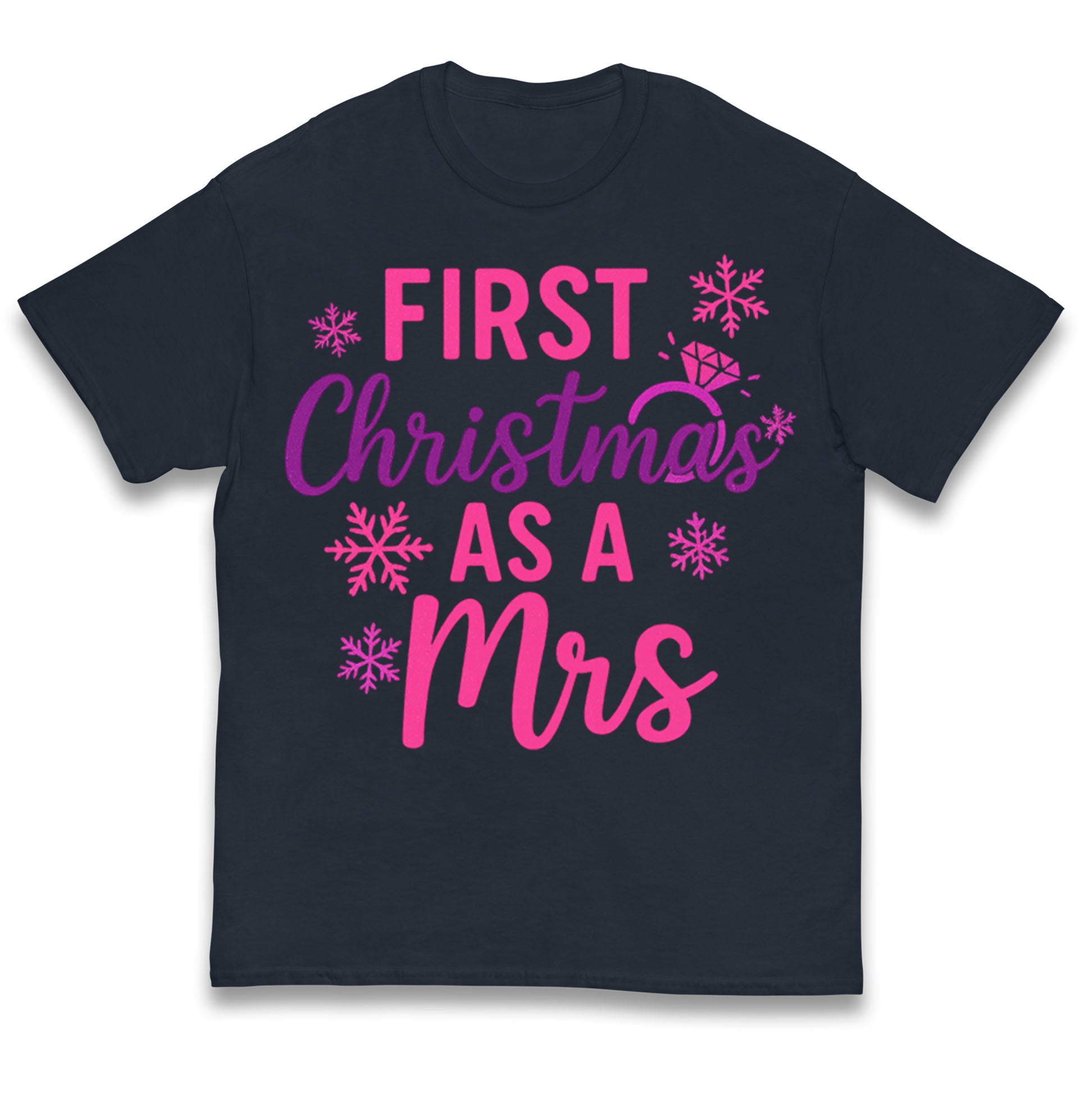First Christmas As A Mrs Kids T Shirt