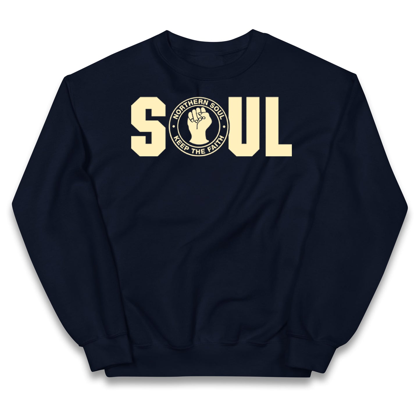 Northern Soul Keep The Faith Logo Kids Jumper 