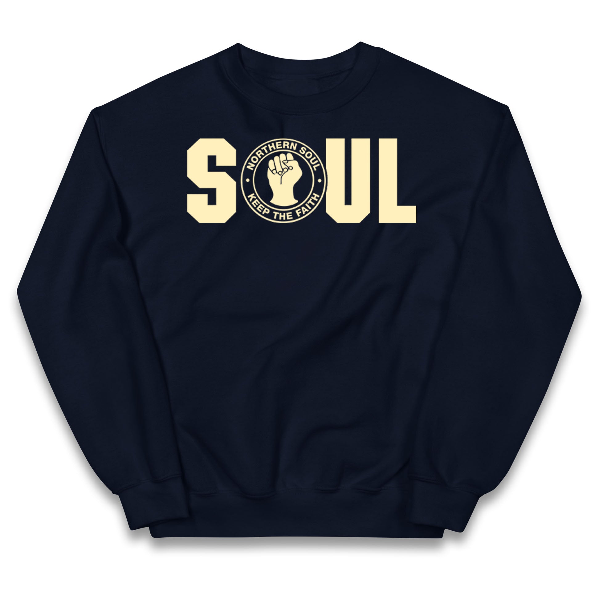 Northern Soul Keep The Faith Logo Kids Jumper 