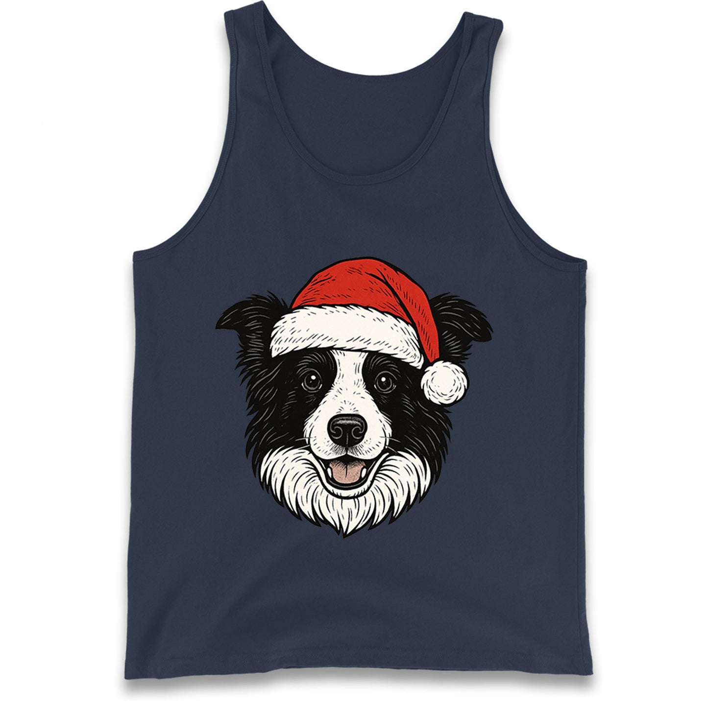 Border Collie Christmas Tank Top