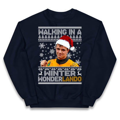 Lando Norris Christmas Kids Jumper
