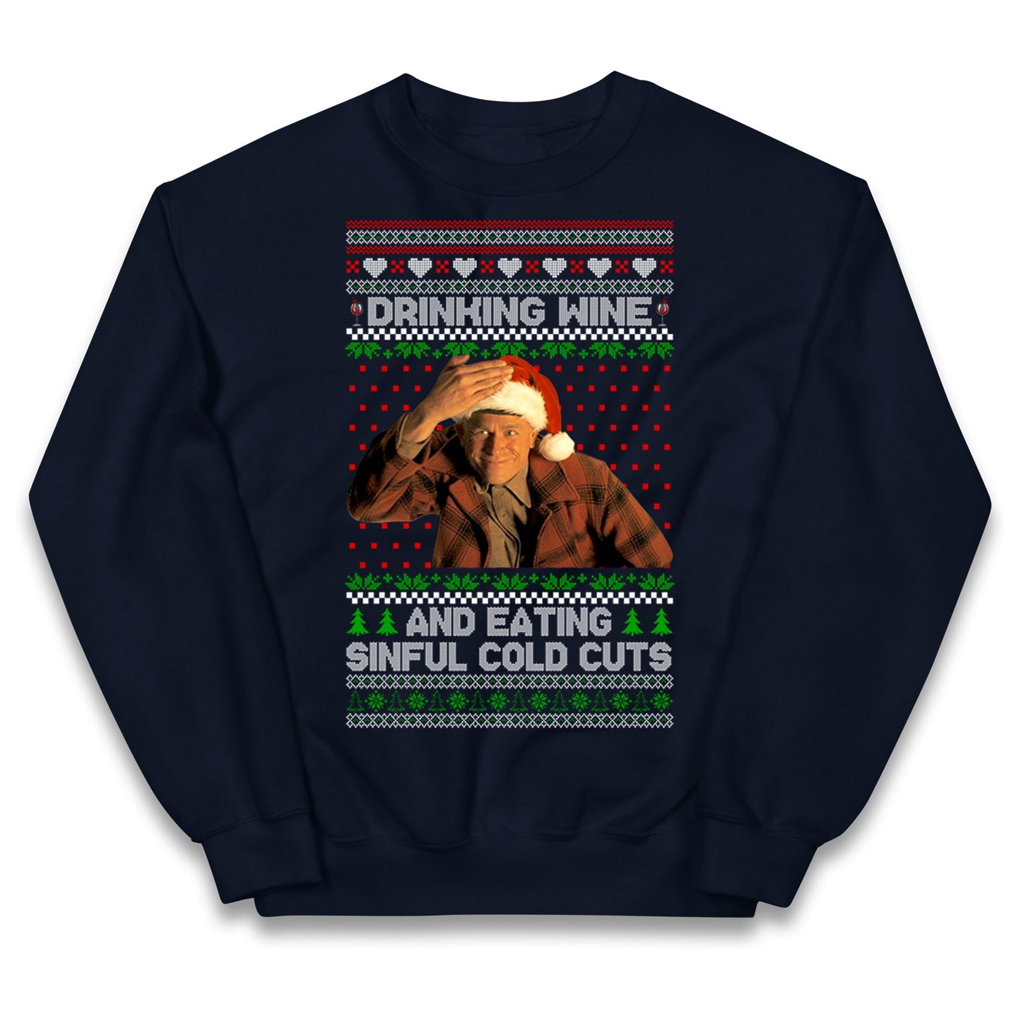 Ed Gein Wine Christmas Kids Jumper