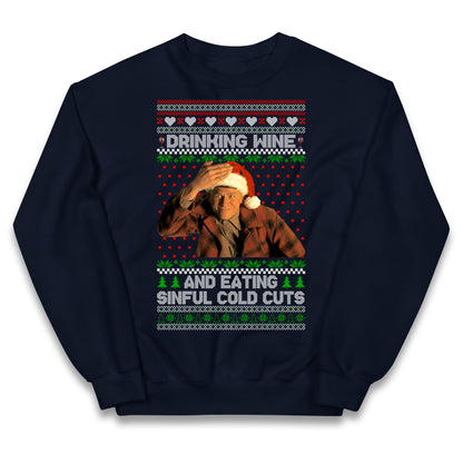 Ed Gein Wine Christmas Kids Jumper