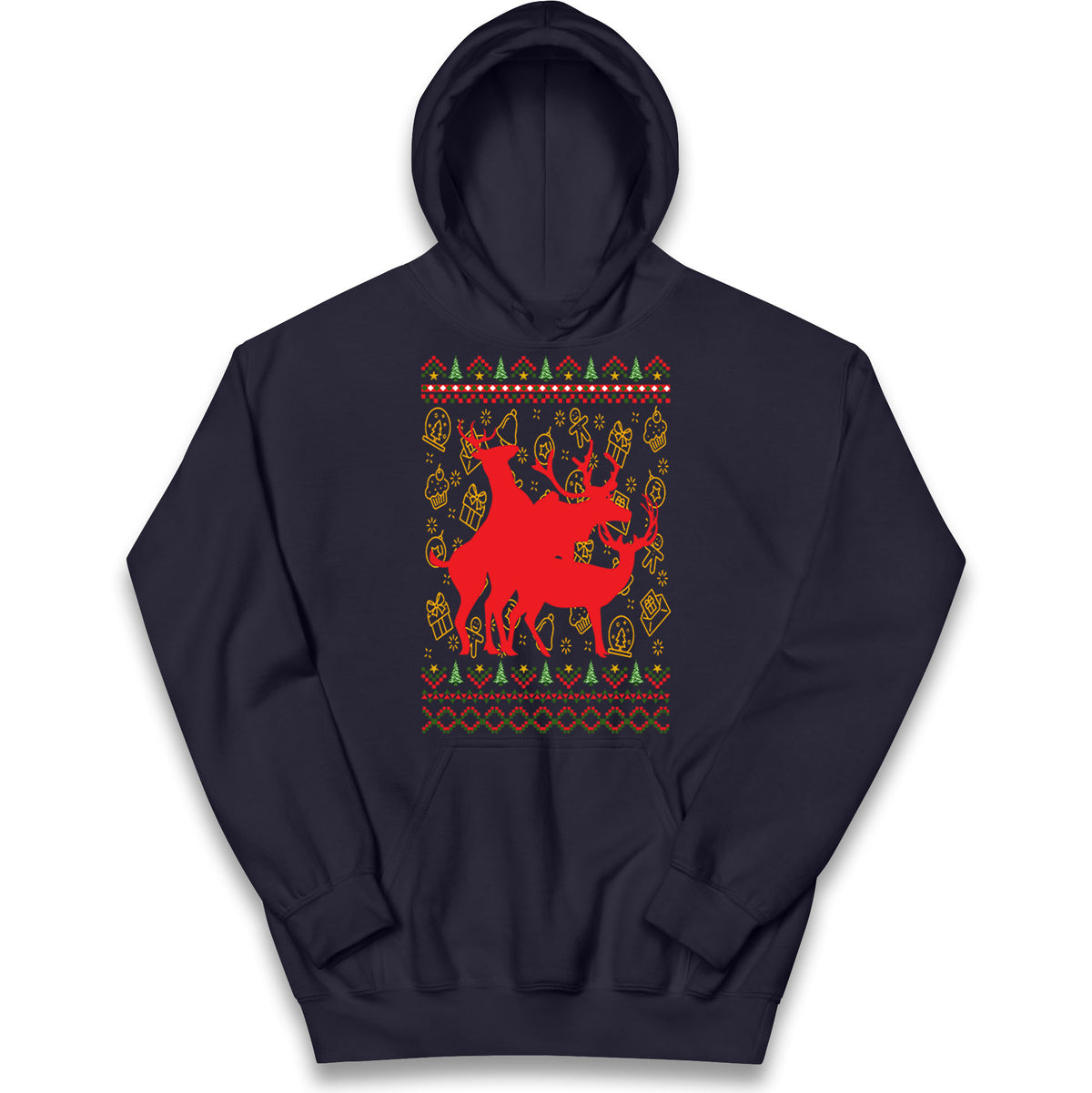 Reindeer Making Fun Christmas Hoodie