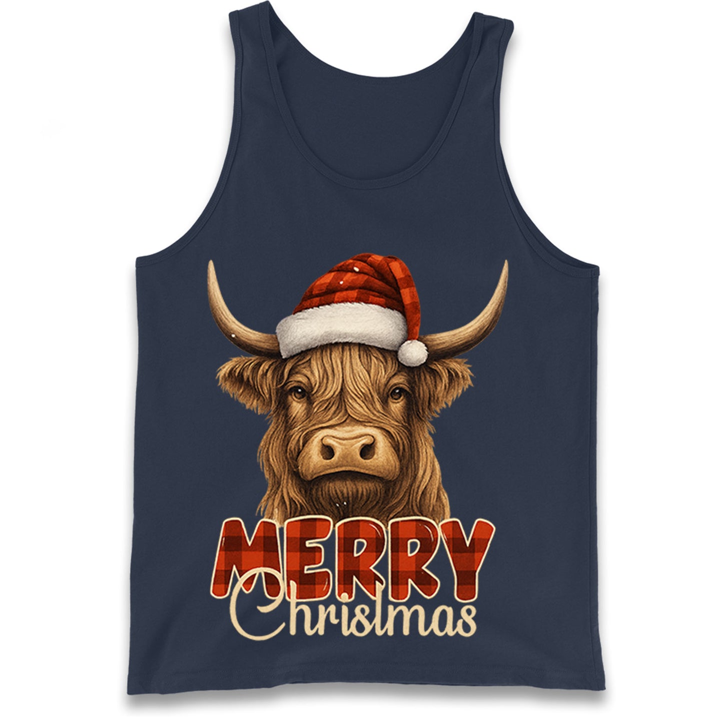 Highland Cow Christmas Tank Top 