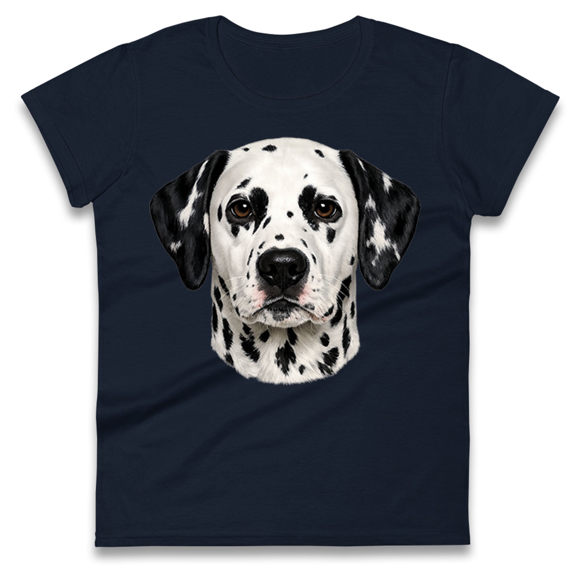 Dalmatian Dog Face Ladies T Shirt 