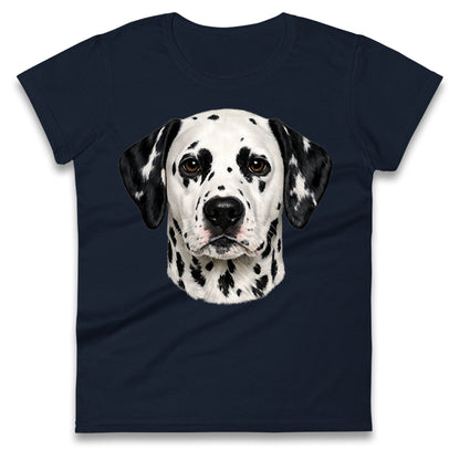 Dalmatian Dog Face Ladies T Shirt 
