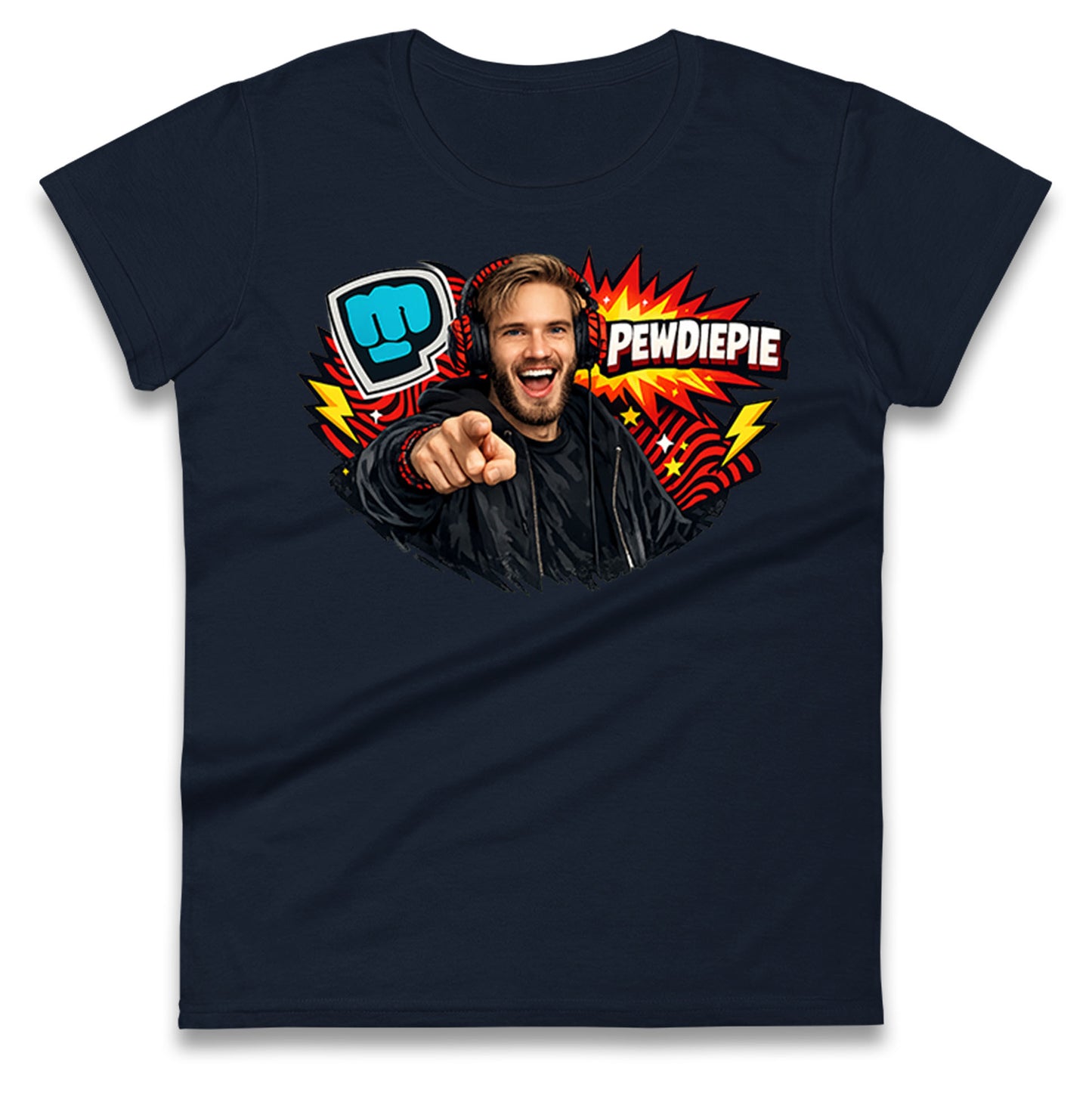 PewDiePie YouTuber Ladies T Shirt 