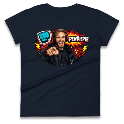 PewDiePie YouTuber Ladies T Shirt 