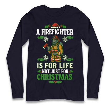 Firefighter Christmas Longsleeve T Shirt