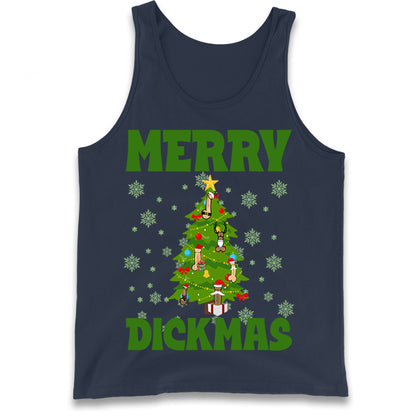 Merry Dickmas Funny Christmas Tank Top