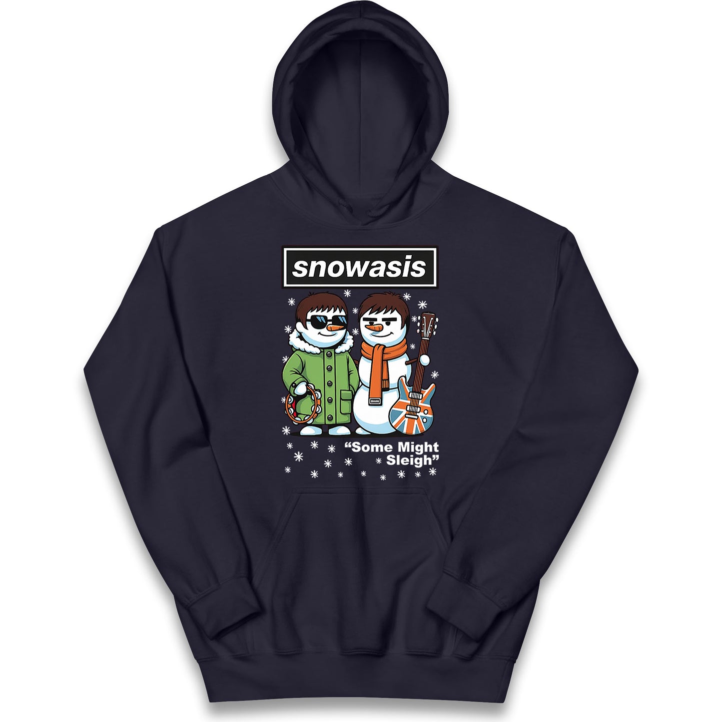 Funny Snowasis Might Sleigh Xmas Kids Hoodie