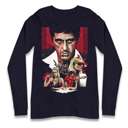 Tony Montana Scarface Long Sleeve Shirt